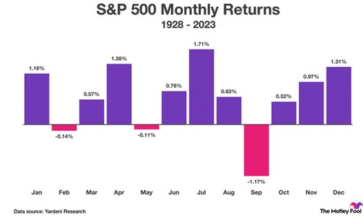 SP500 Monthly Return Chart